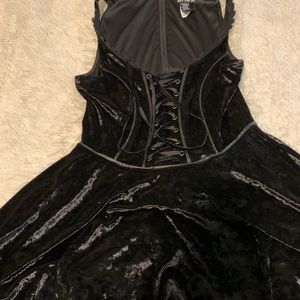 Black velvet dress